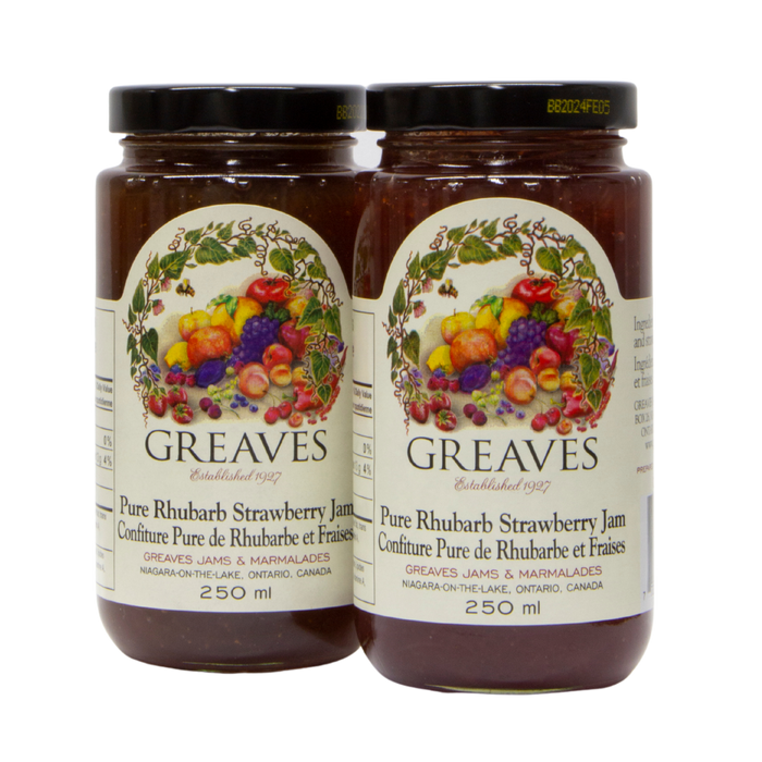 Greaves Pure Rhubarb Strawberry Jam